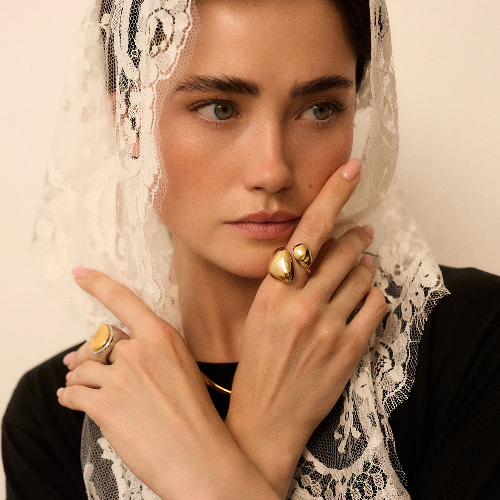 Złoty pierścionek Lira N°3