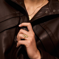 Złoty pierścionek SPIRAL