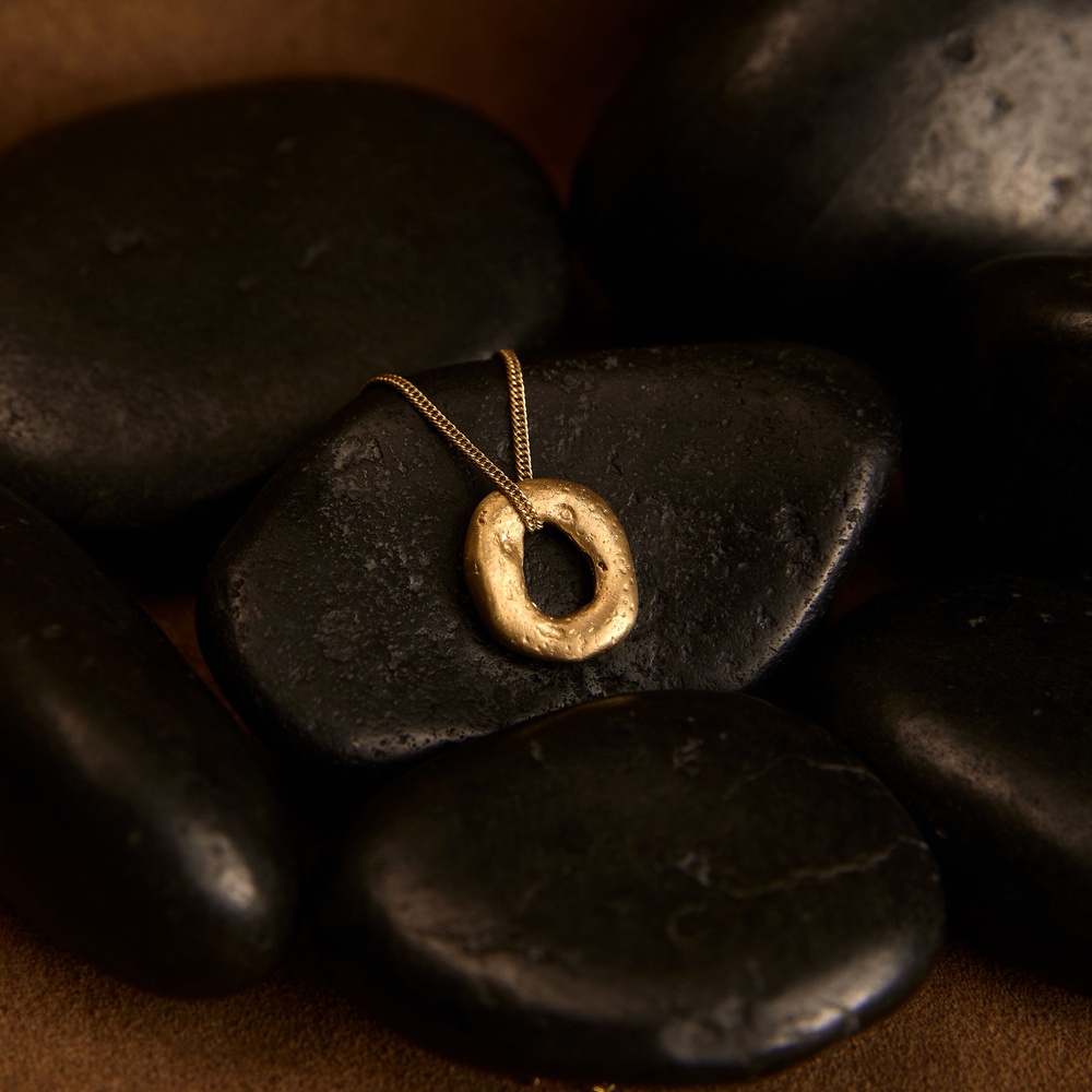 Złoty naszyjnik PEBBLE 