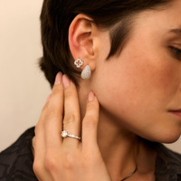 Srebrne kolczyki łezki z cyrkoniami (srebro 925)