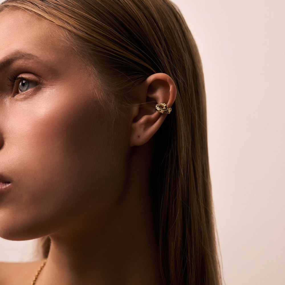 Złota nausznica AQUA