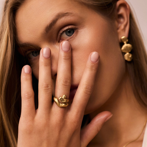 Złoty pierścionek ZEN