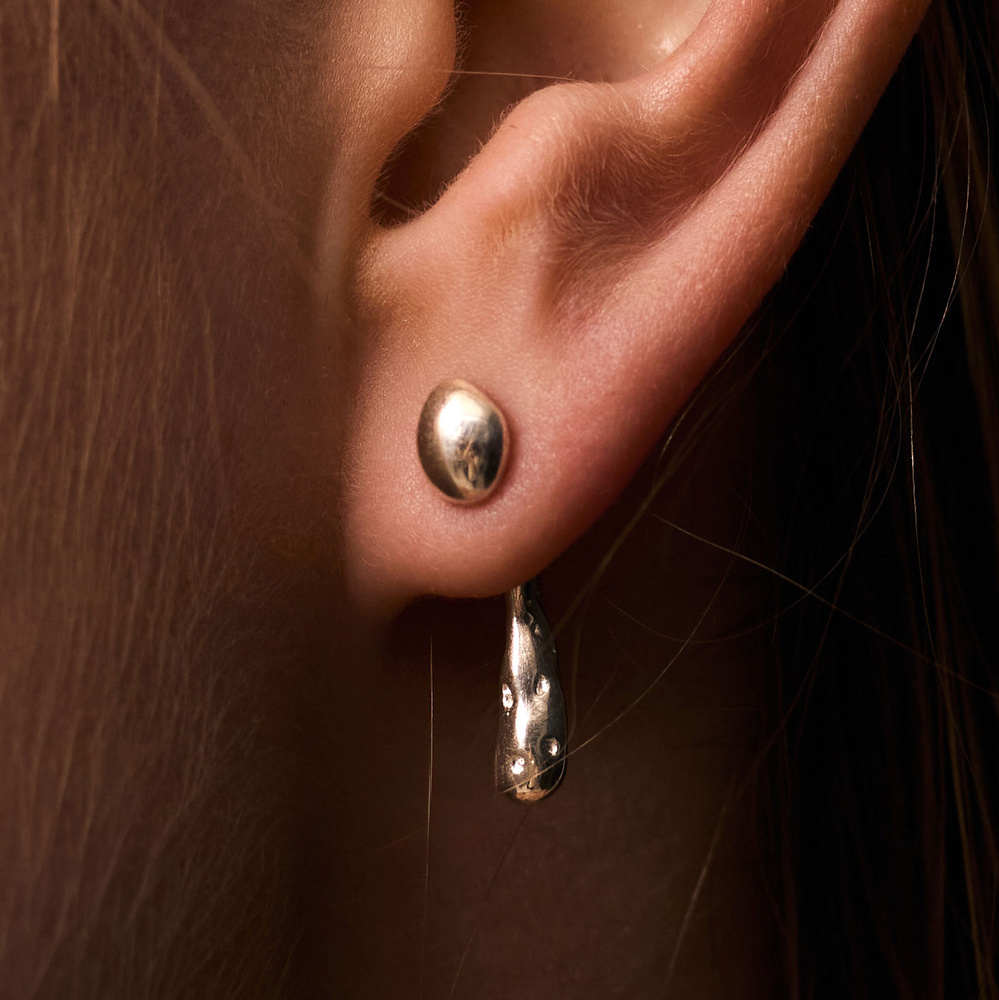 Srebrne kolczyki DRIP