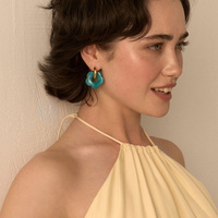 Złote kolczyki Fiore Ocean