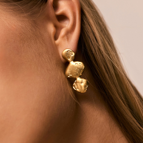 Złote kolczyki BALANCE