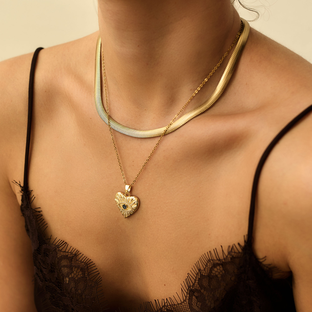 Złoty naszyjnik Care