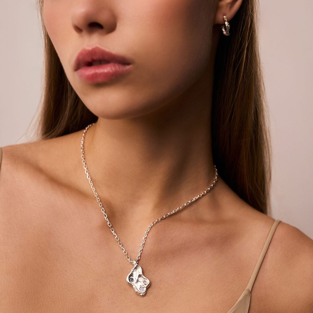 Srebrny naszyjnik AQUA