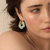 Złote kolczyki Fiore Mint