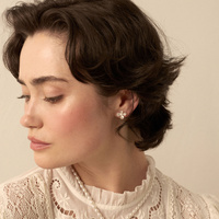 Srebrne kolczyki kwiaty Forget me not