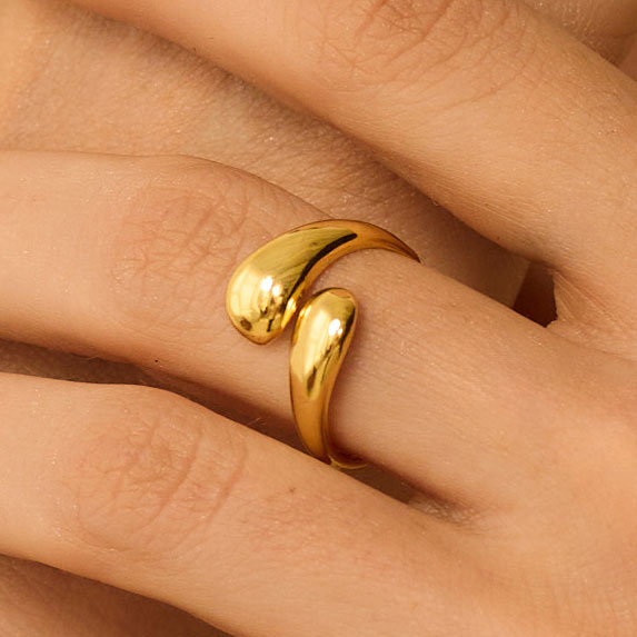 Złoty regulowany pierścionek Gemini N°3