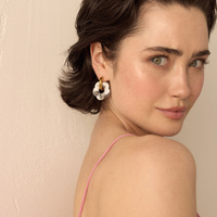 Złote kolczyki Fiore Marble