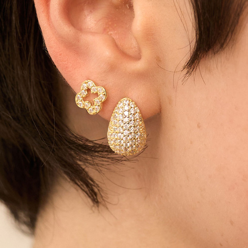 Złote kolczyki Lucky