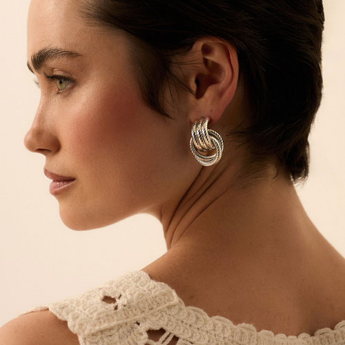 Srebrne kolczyki vintage Lazo