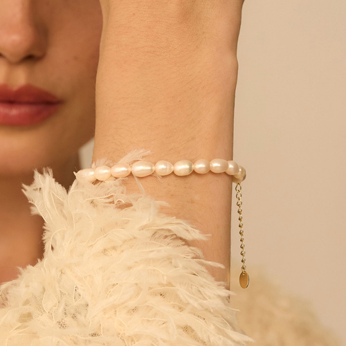 Bransoletka z pereł naturalnych Golden N°2