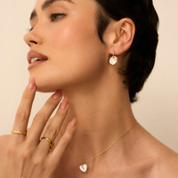 Złote kolczyki Pearl Petals