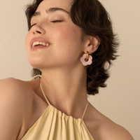 Złote kolczyki Fiore Plum