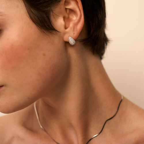 Srebrne kolczyki łezki z cyrkoniami (srebro 925)