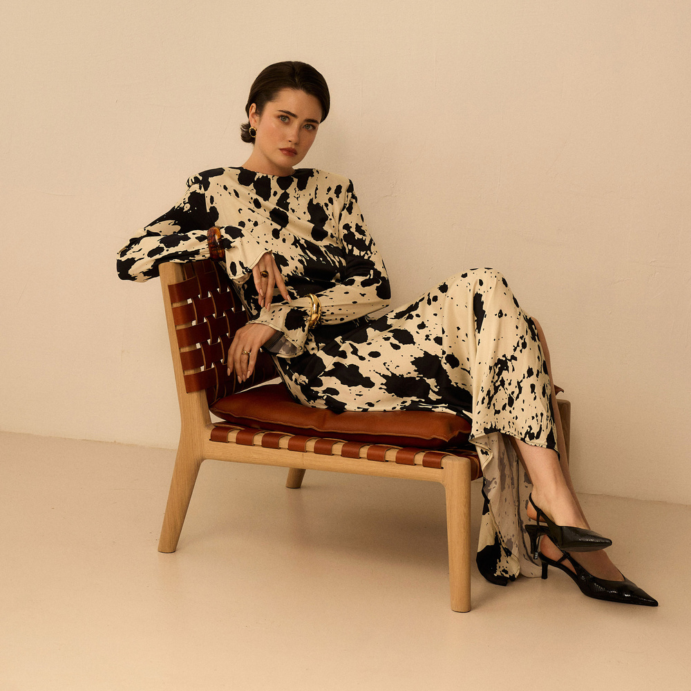 Złota sztywna bransoletka Bold N°2