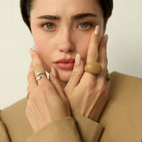 Srebrny regulowany pierścionek Gemini N°3