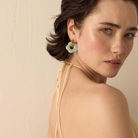 Złote kolczyki Fiore Mint