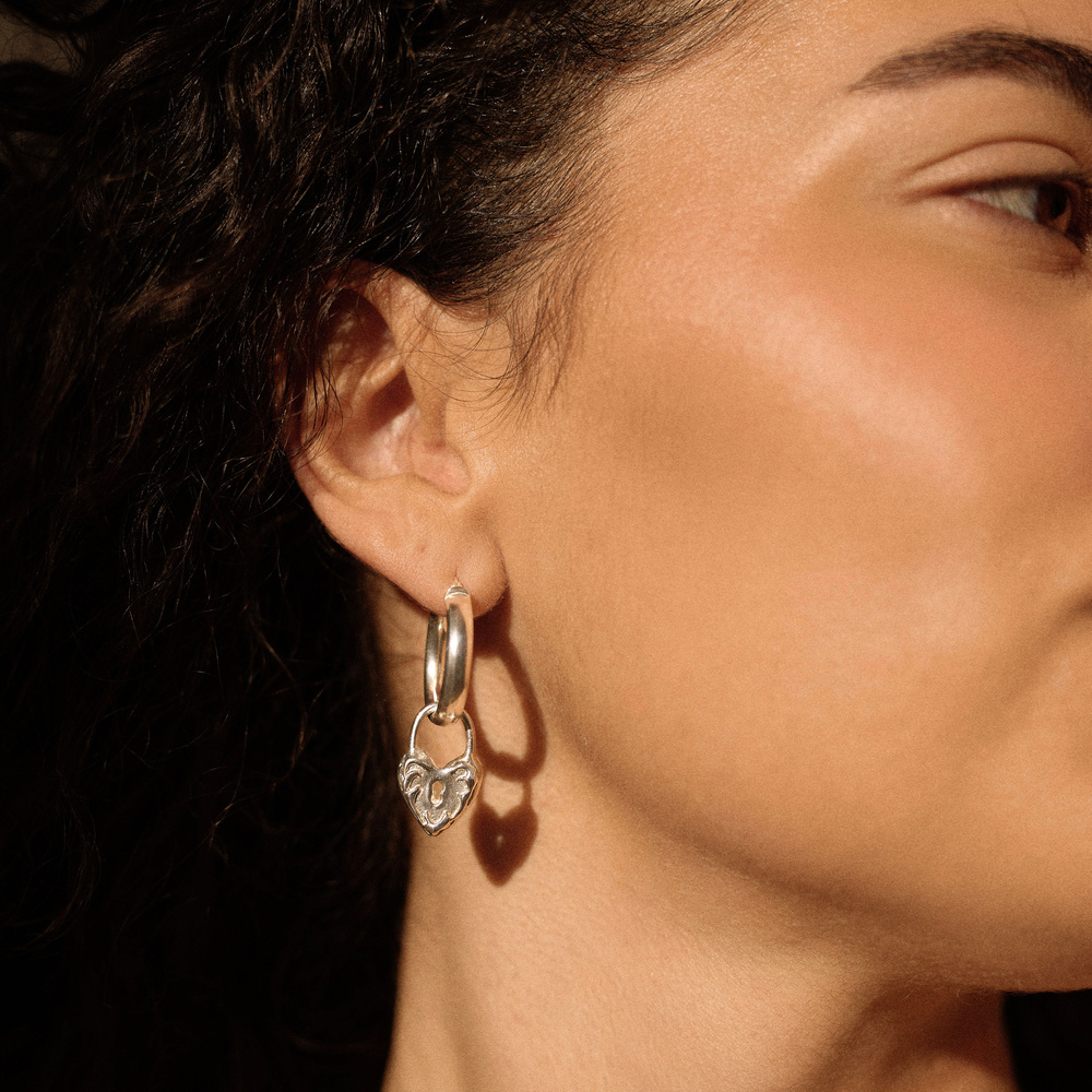 Srebrne kolczyki Love Lock