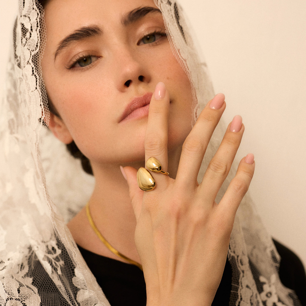 Złoty pierścionek Lira N°3