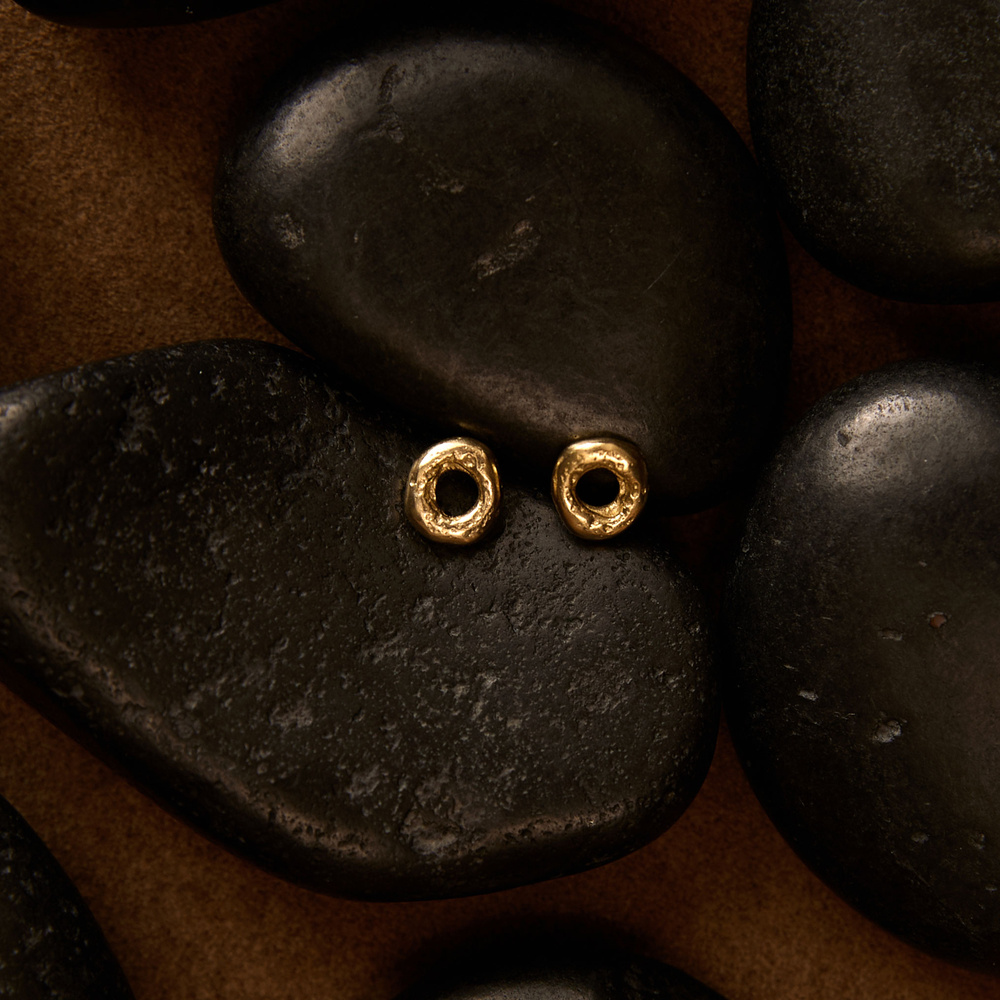 Złote Kolczyki PEBBLE