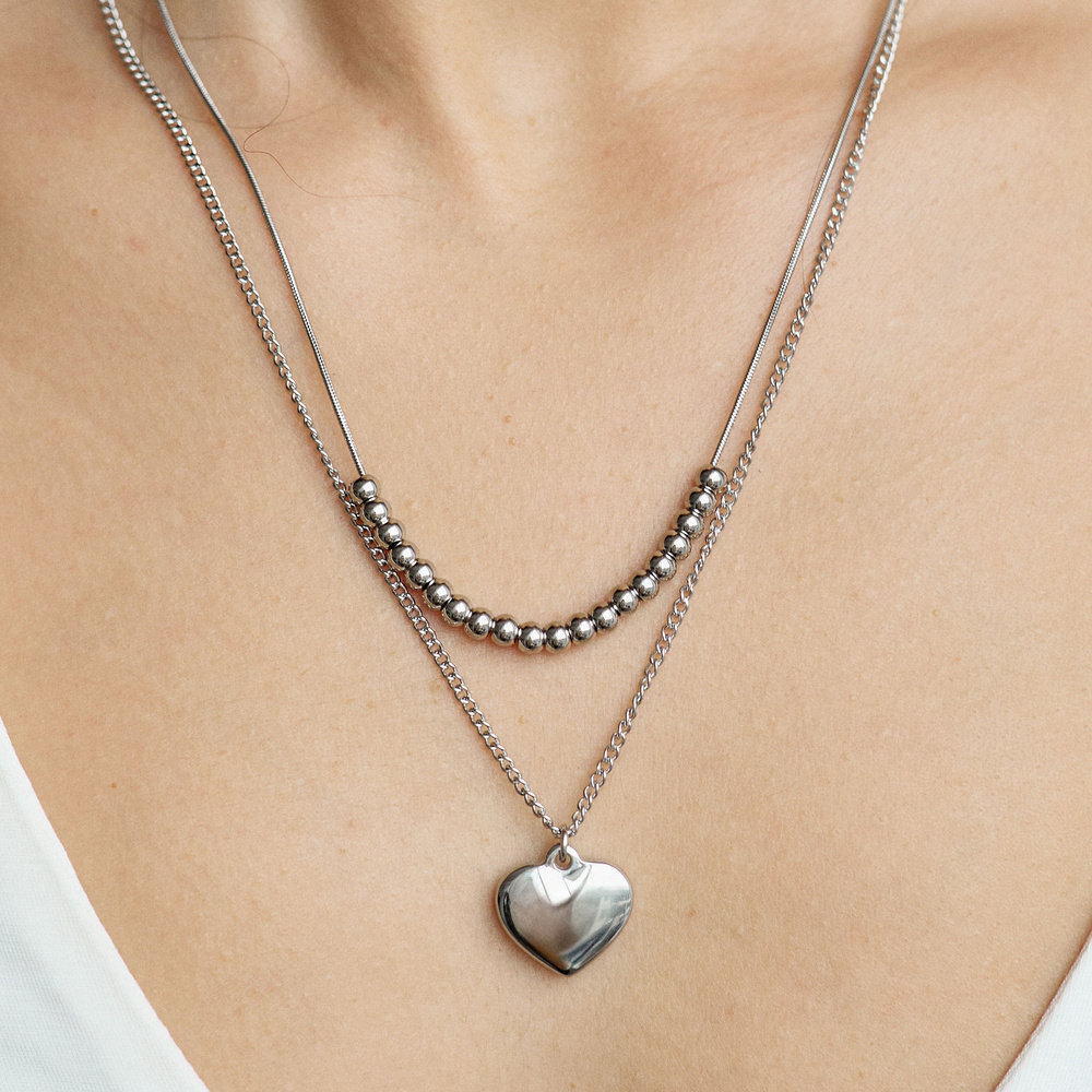 Srebrny naszyjnik Bubble Heart