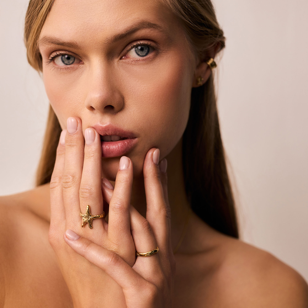 Złoty pierścionek STARLIGHT 