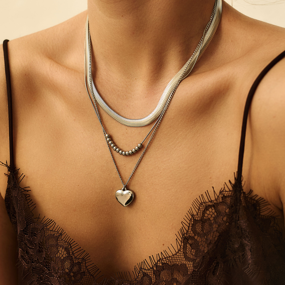 Srebrny naszyjnik Bubble Heart