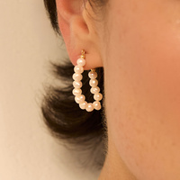 Złote kolczyki z perłami naturalnymi Pure N°2