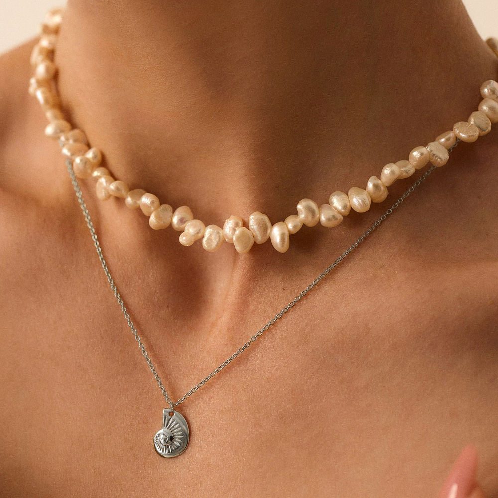 Srebrny naszyjnik z muszelką Shell Mini 