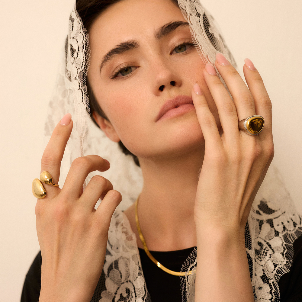 Złoty pierścionek Lira N°3