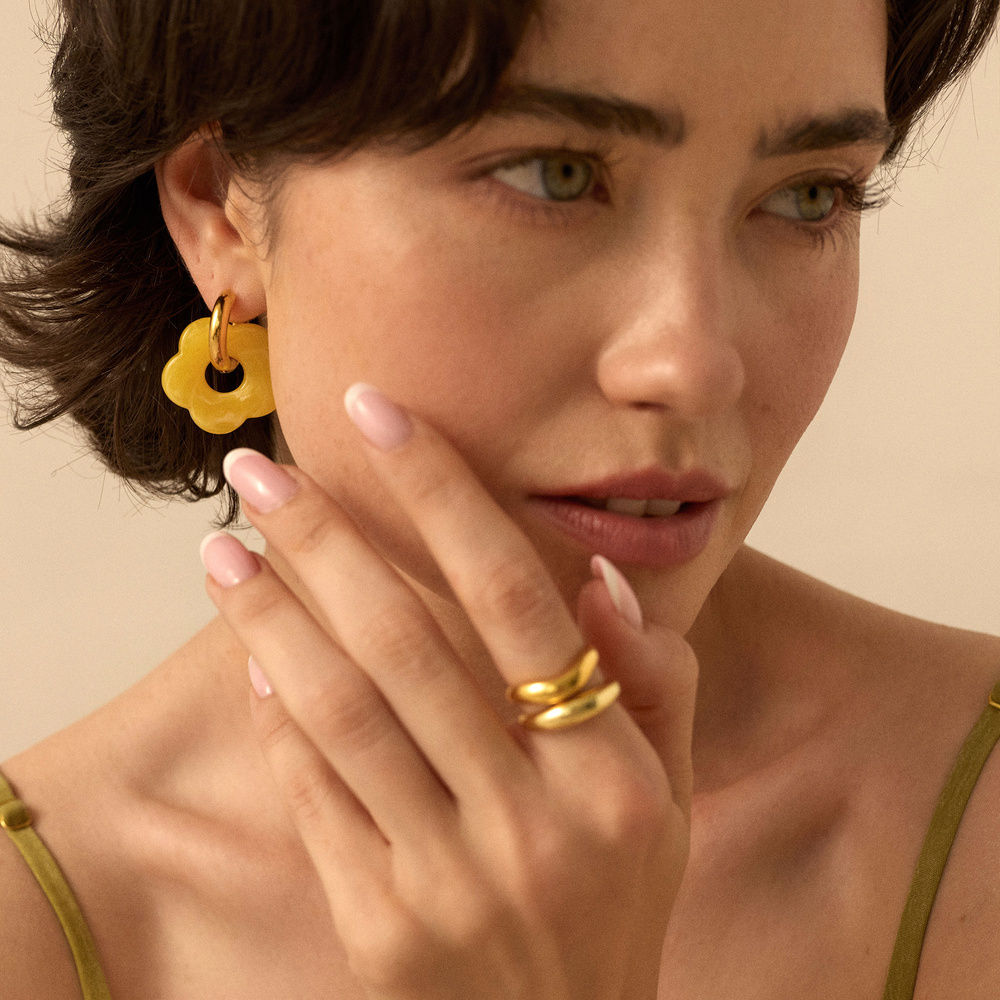 Złote kolczyki Fiore Butter