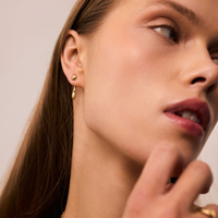 Złote kolczyki DRIP