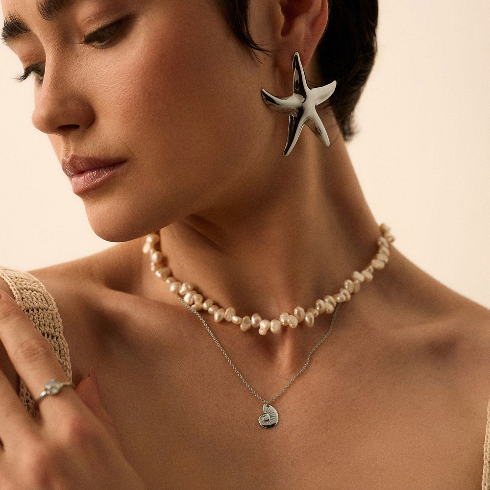 Srebrny naszyjnik z muszelką Shell Mini 