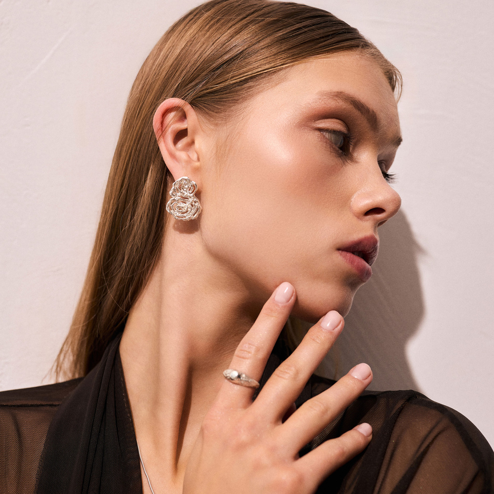 Srebrne kolczyki SPIRAL