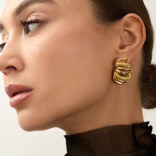 Złote kolczyki vintage Velia