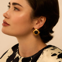 Złote kolczyki vintage Noir