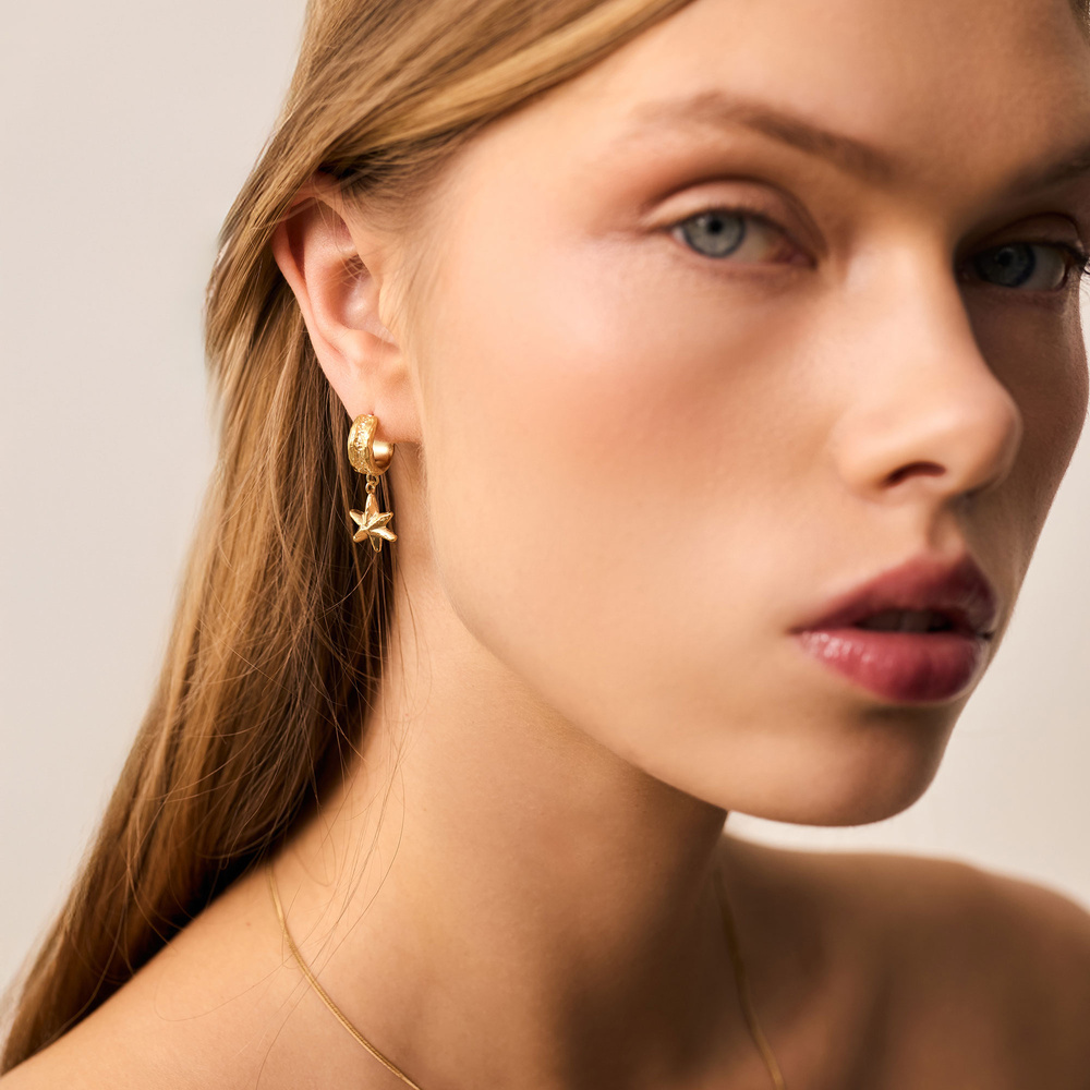 Złote kolczyki CELESTE