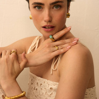 Złote kolczyki Leaf N°3