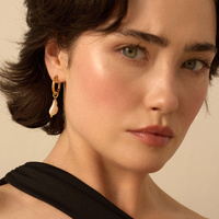 Złote kolczyki z pereł naturalnych Cloud N°1