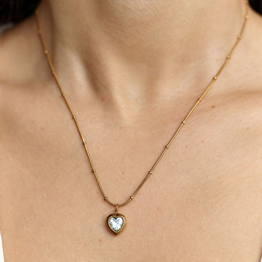 Złoty naszyjnik Crystal