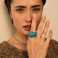 Srebrny gnieciony pierścionek Saturn