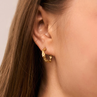 Złote kolczyki AQUA