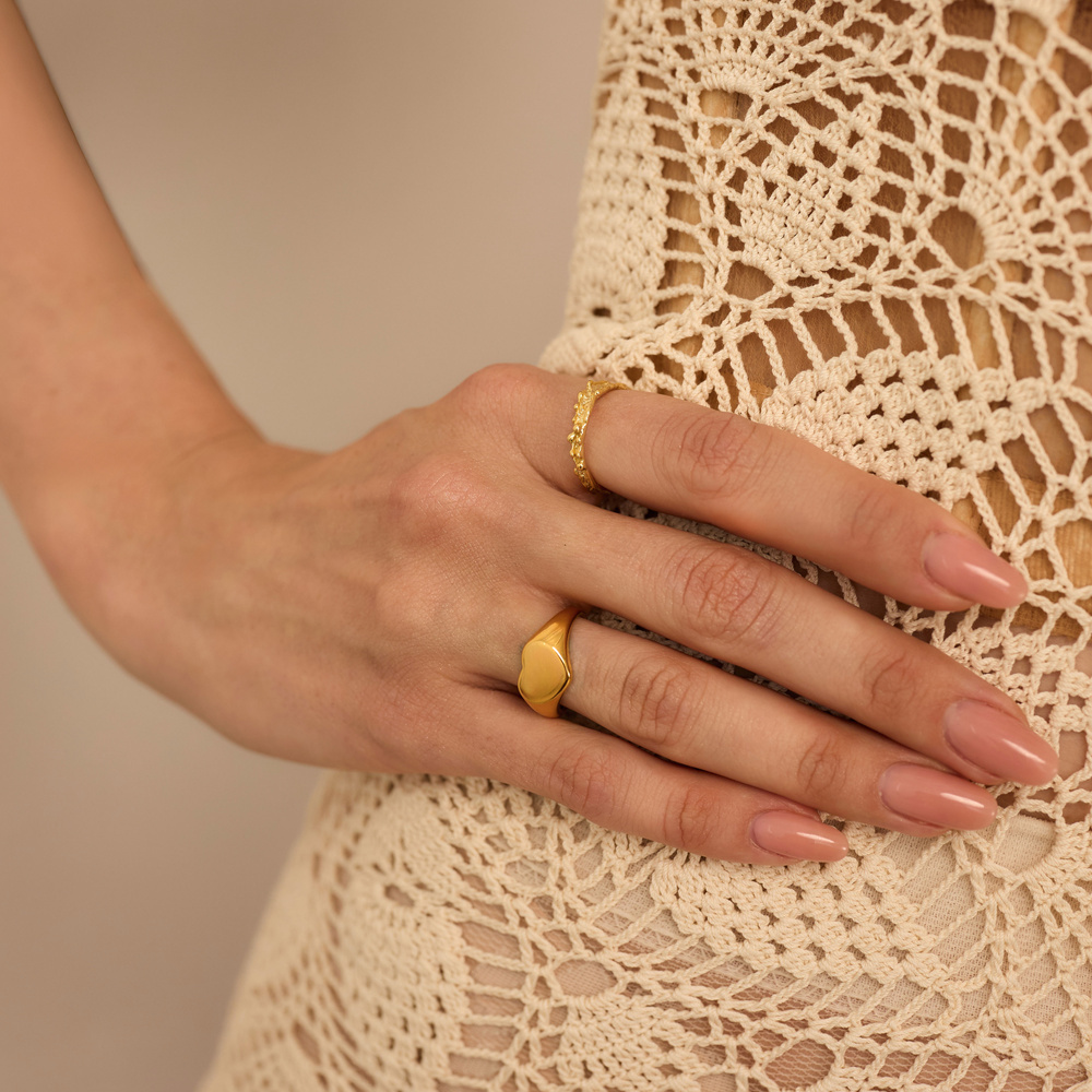 Złoty pierścionek Heart N°2