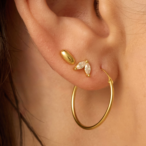 Złote kolczyki Seed