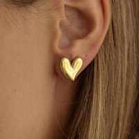 Złote kolczyki Mini Hearts N°2 (srebro 925)