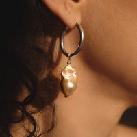 Srebrne kolczyki Baroque Pearl