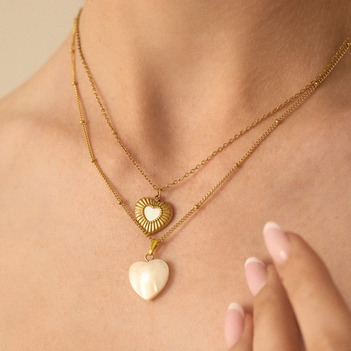 Złoty naszyjnik serce Aspre N°4